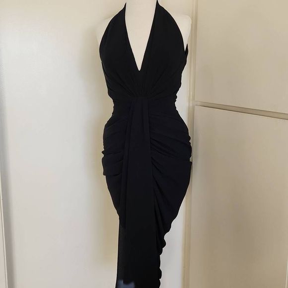 Lilli Diamond Vintage Black Crepe Dress,  Small, EUC - Picture 1 of 11